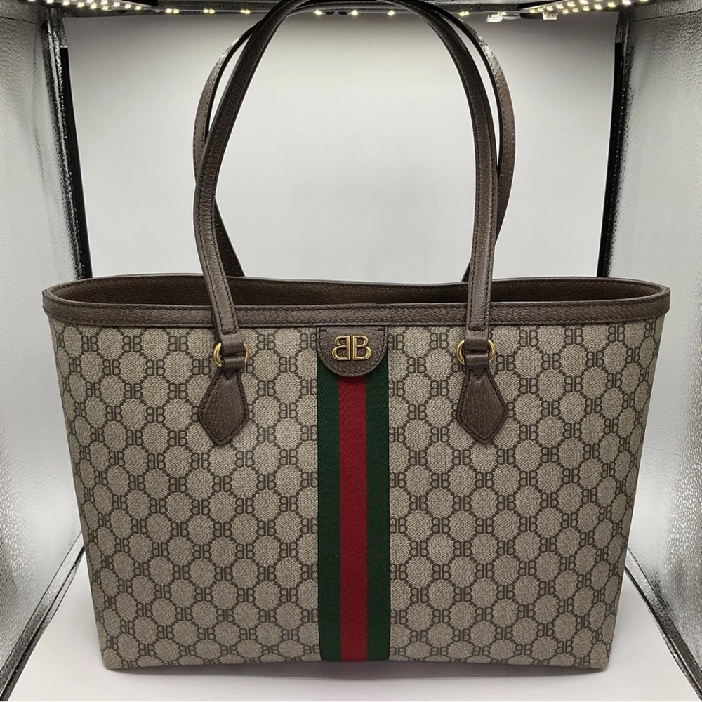 Gucci X Balenciaga BB Monogram Ophidia Medium Shopping Tote The Hacker Project